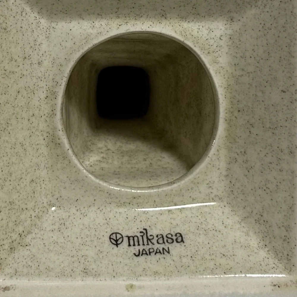 Mikasa - Set of 3 Vintage ‘70s Garden Club Ceramic Candlesticks Made in Japan